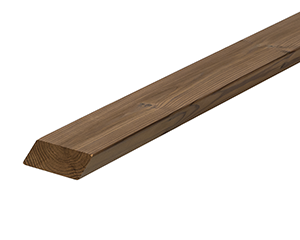 Clin claire-voie 26x68x4200mm biseauté Pin du Nord rouge Thermowood-D